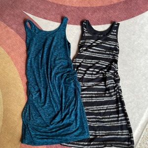 2 sleeveless maternity dresses